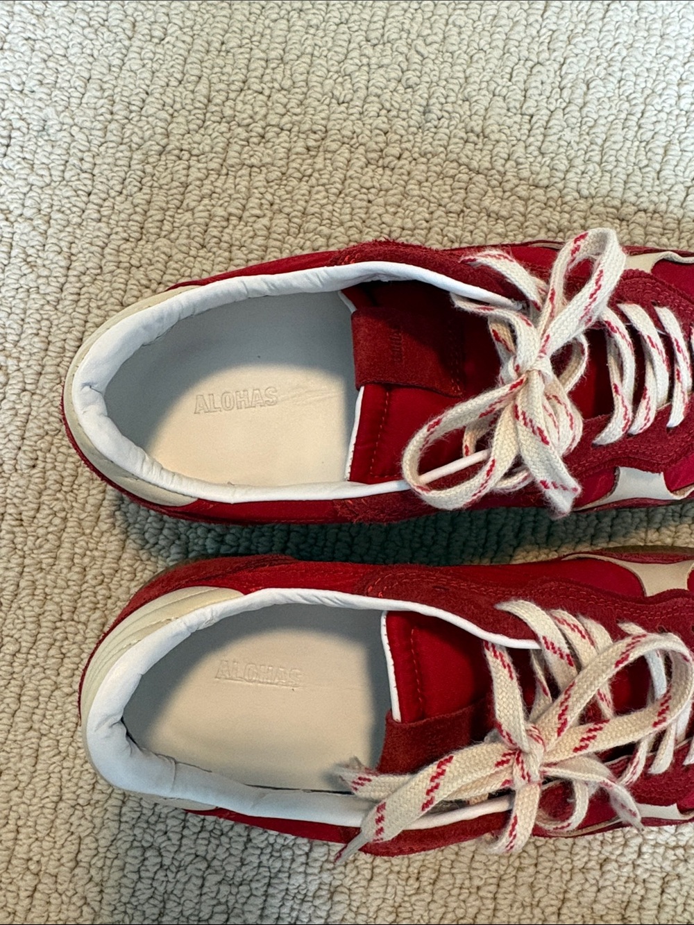Alohas TB.490 RIFE SHEEN RED LEATHER SNEAKERS - Picture 5 of 9